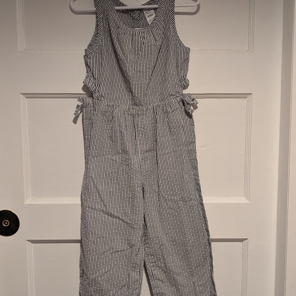 Carter's Black and White Jumpsuit with Knit Texture